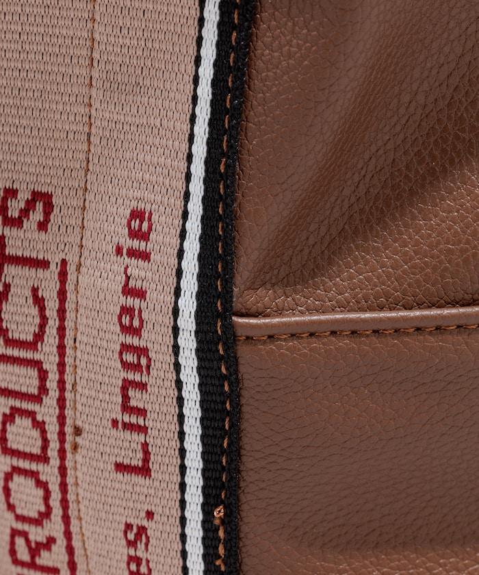 特別人造皮革提花織帶束口包