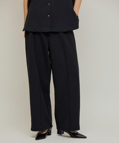 立體剪裁寬鬆長褲 / 褲腳抽繩