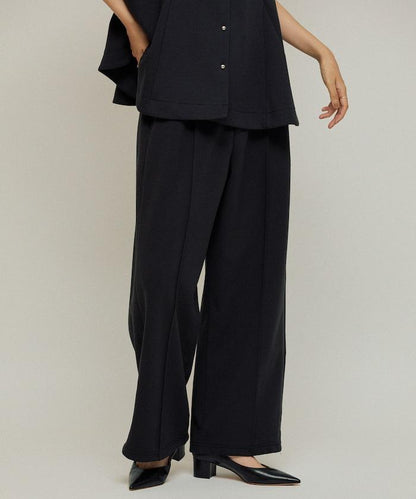 立體剪裁寬鬆長褲 / 褲腳抽繩