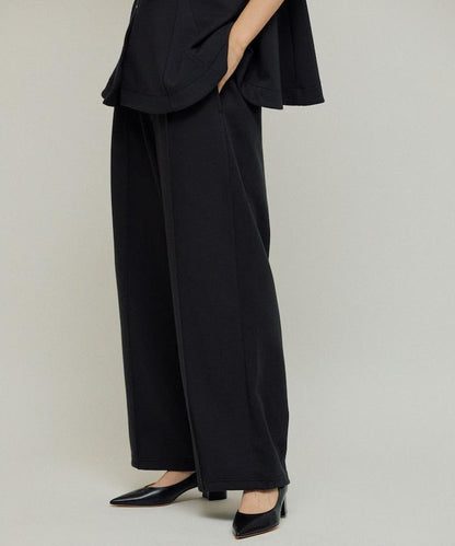 立體剪裁寬鬆長褲 / 褲腳抽繩