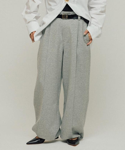 立體剪裁寬鬆長褲 / 褲腳抽繩