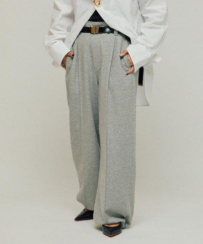 立體剪裁寬鬆長褲 / 褲腳抽繩