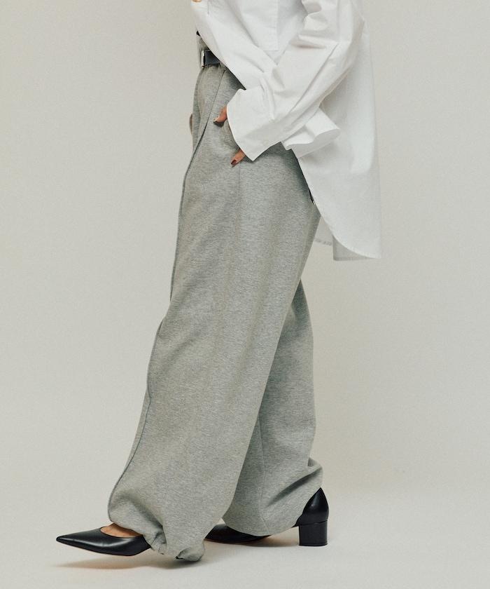 立體剪裁寬鬆長褲 / 褲腳抽繩