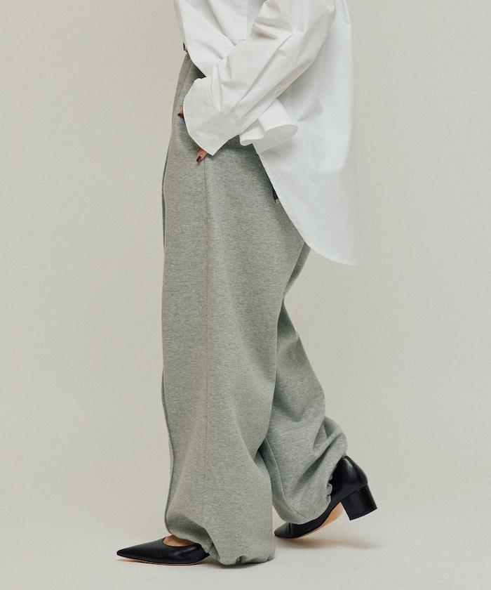 立體剪裁寬鬆長褲 / 褲腳抽繩