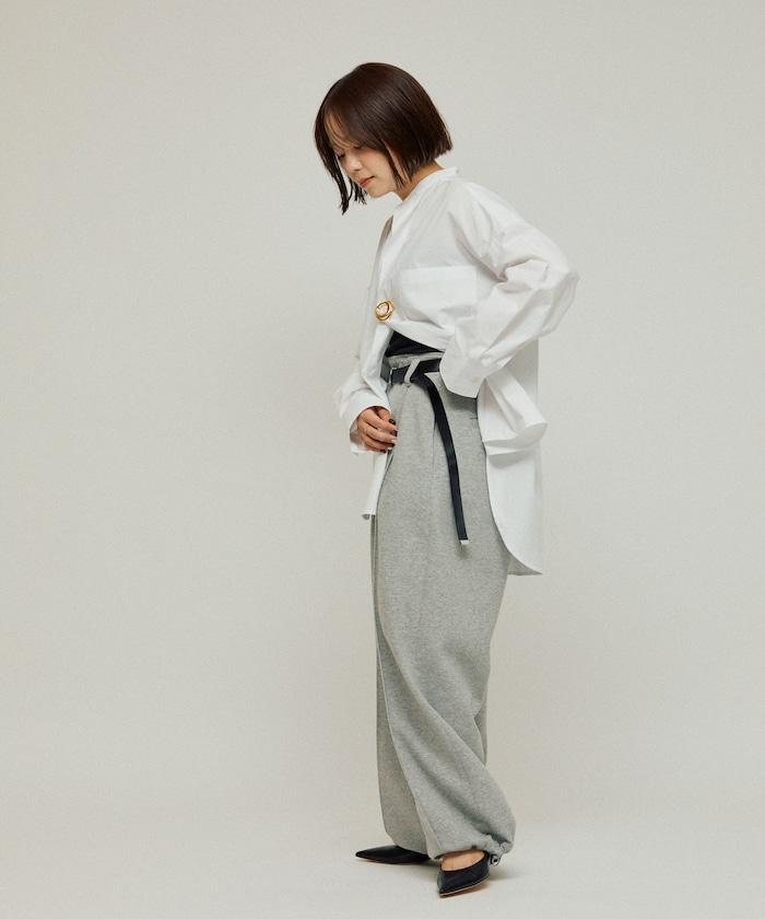 立體剪裁寬鬆長褲 / 褲腳抽繩