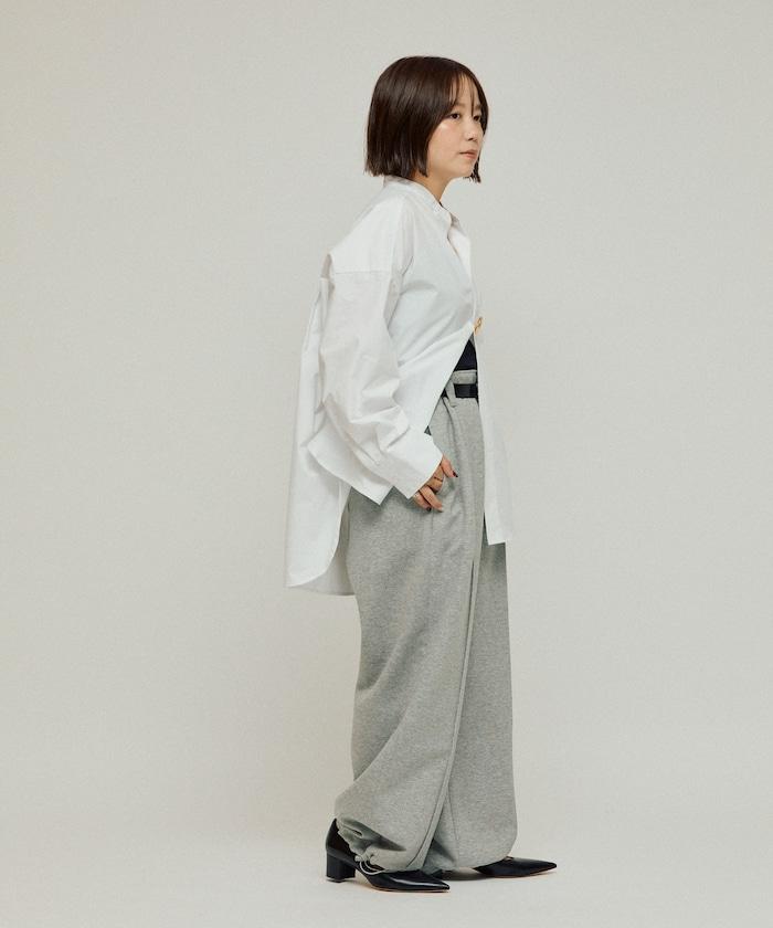 立體剪裁寬鬆長褲 / 褲腳抽繩