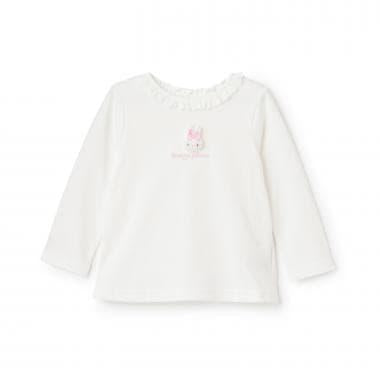 帶兔子玩偶長袖T恤