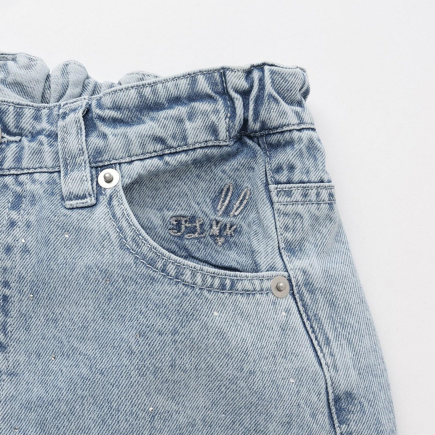 【Trois Lapins】桶型牛仔褲