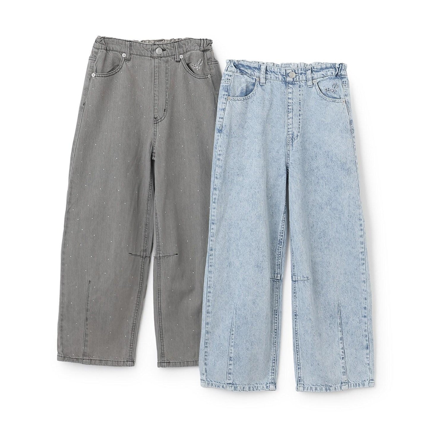 【Trois Lapins】桶型牛仔褲