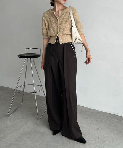 迷你羽毛短袖開衫