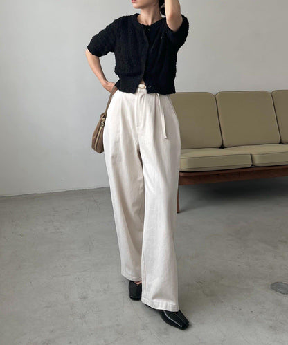 迷你羽毛短袖開衫