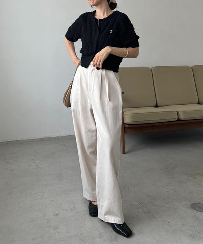 迷你羽毛短袖開衫