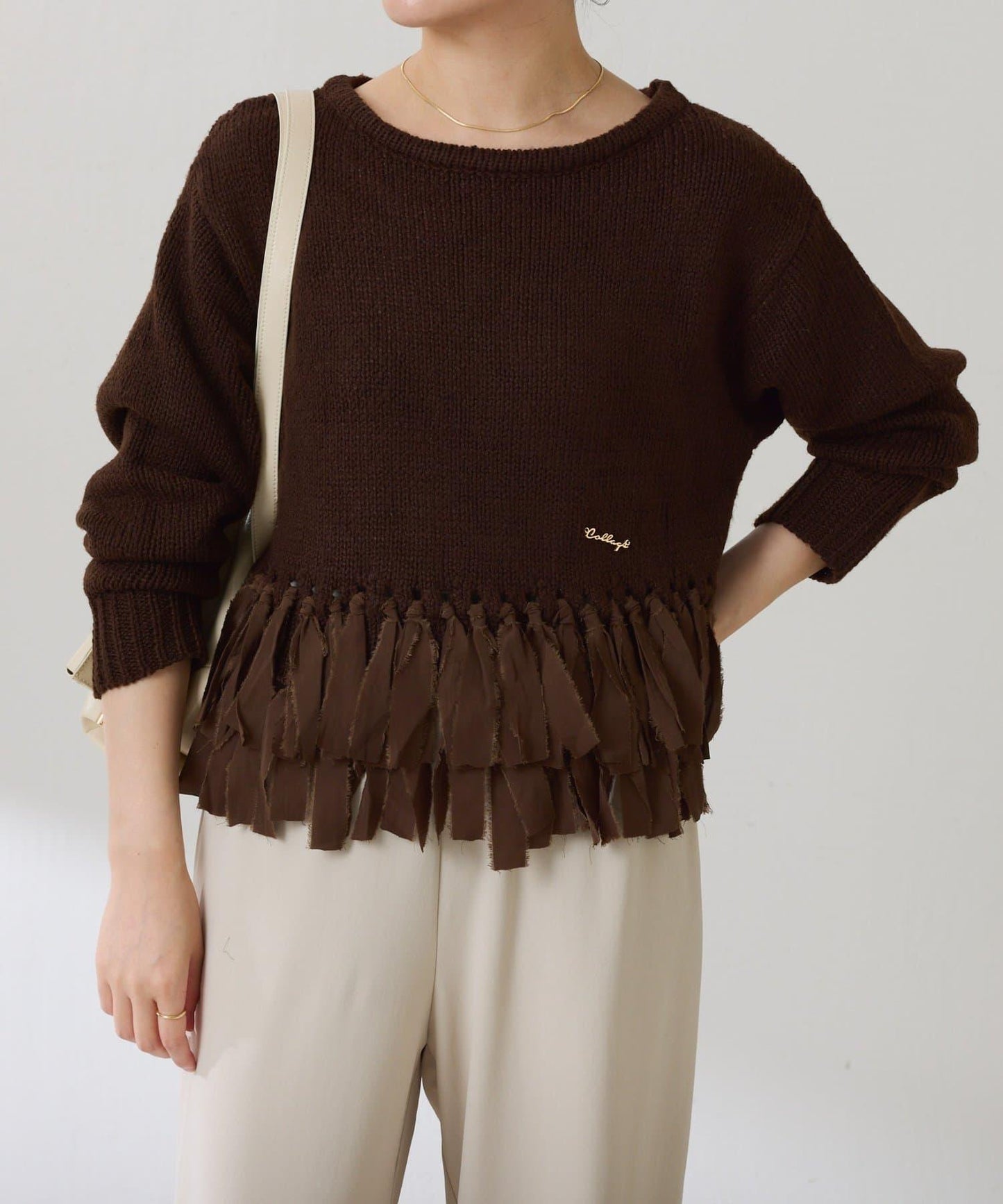 下襬流蘇針織衫