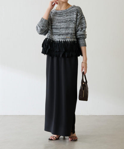 下襬流蘇針織衫
