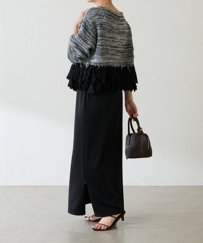 下襬流蘇針織衫