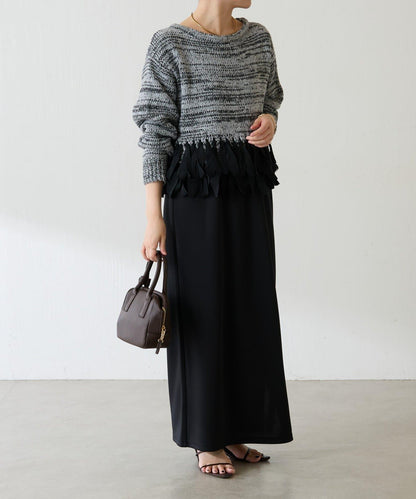 下襬流蘇針織衫