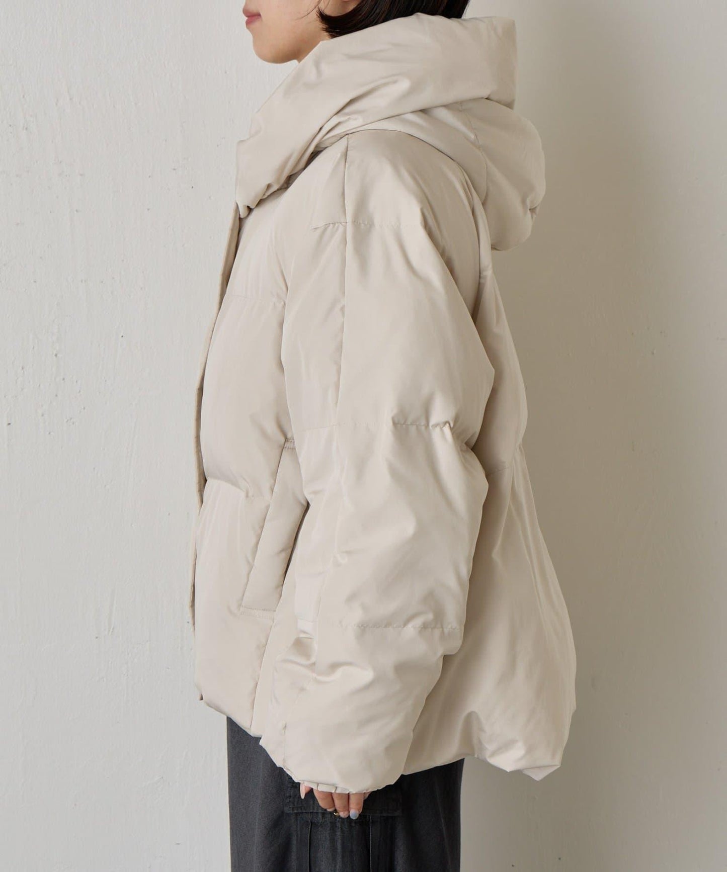 羅紋領短款羽絨服
