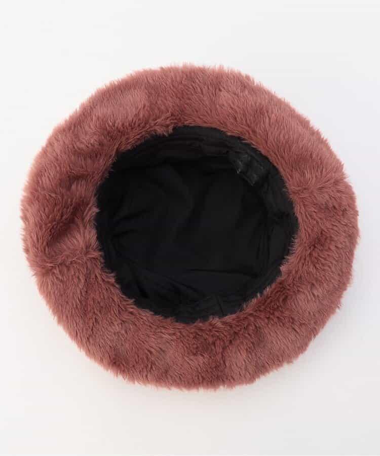 多色仿皮草漁夫帽