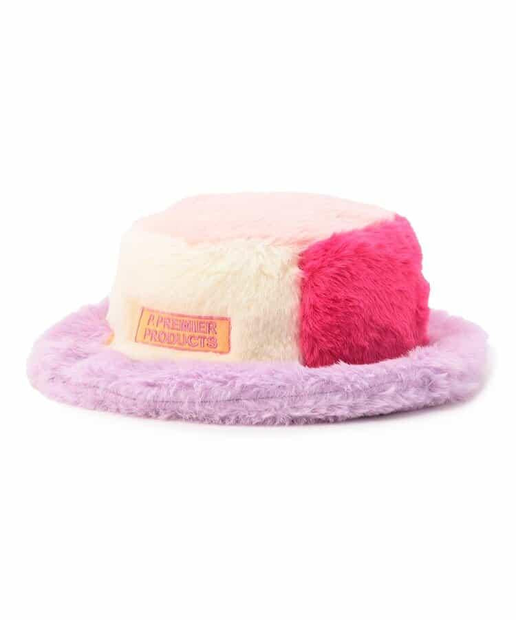 多色仿皮草漁夫帽