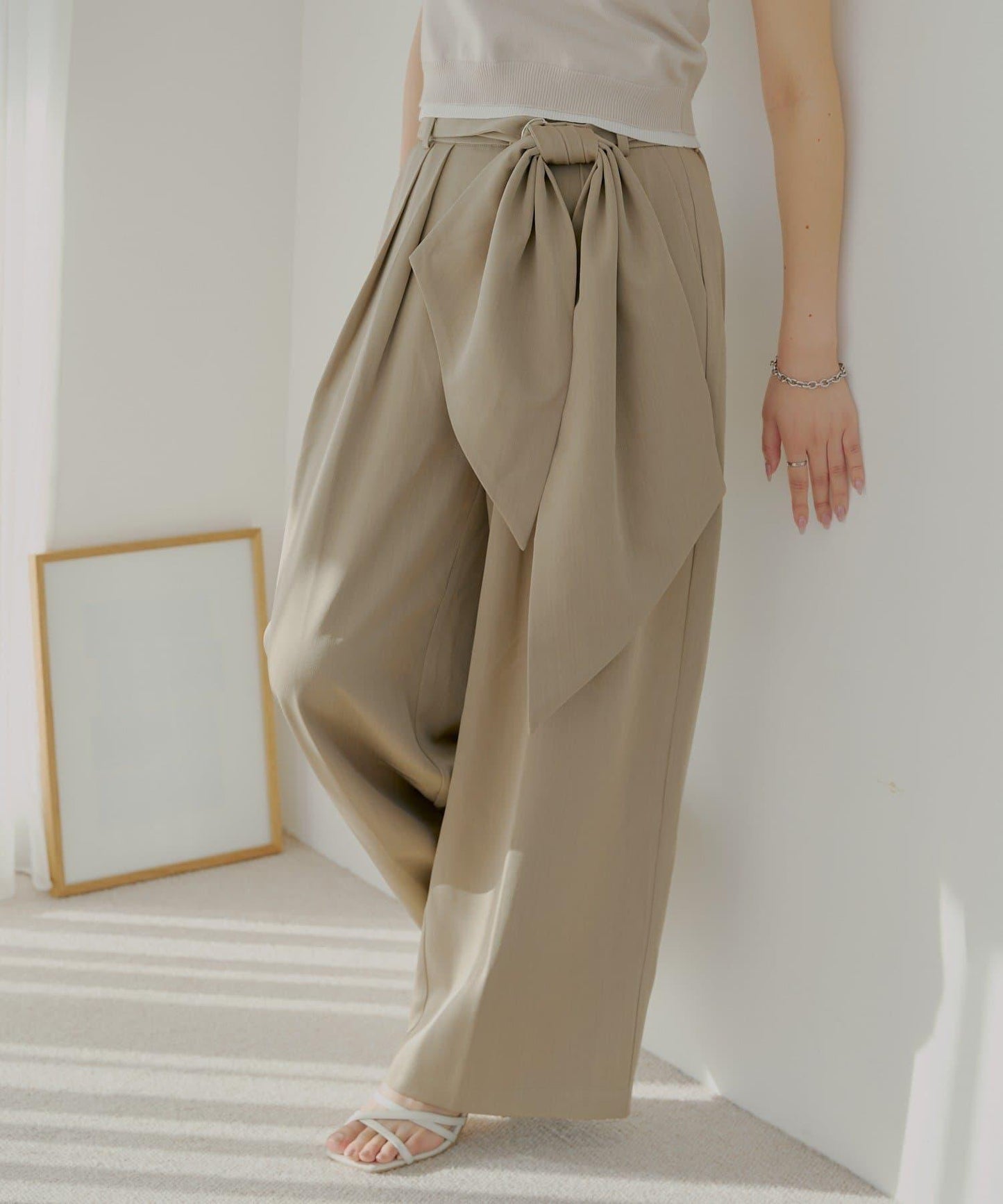 【SALON by Chico】 大蝴蝶結長款休閒褲