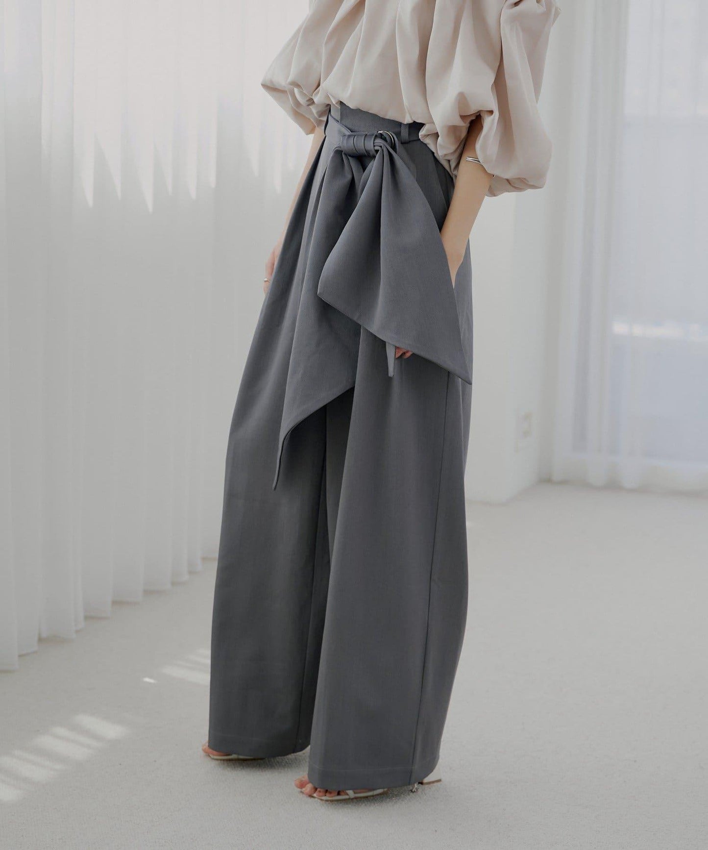 【SALON by Chico】 大蝴蝶結長款休閒褲