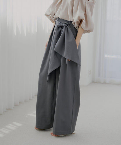 【SALON by Chico】 大蝴蝶結長款休閒褲