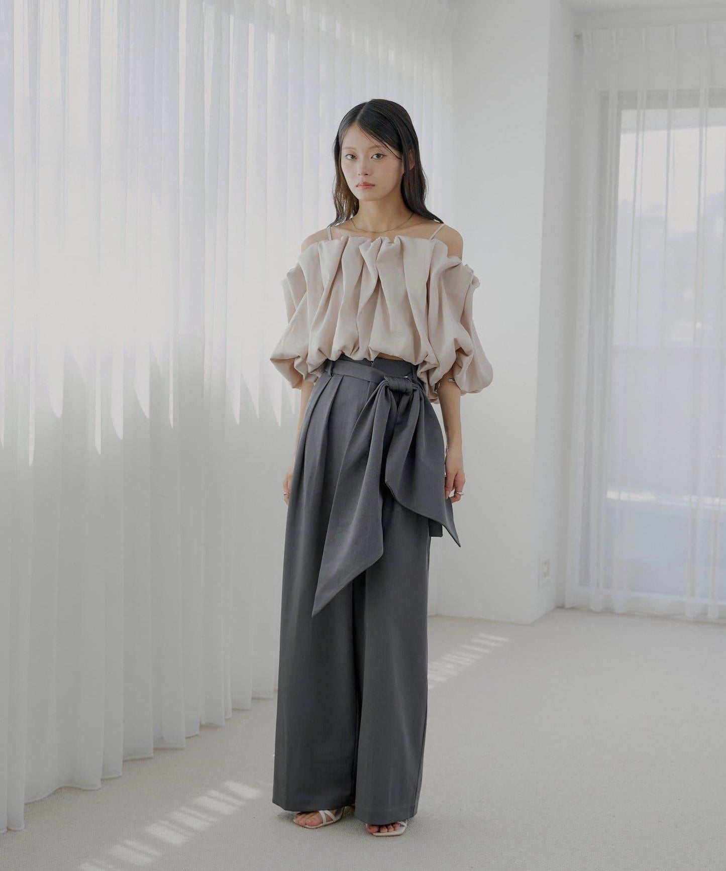 【SALON by Chico】 大蝴蝶結長款休閒褲