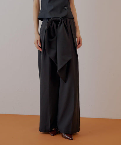 【SALON by Chico】 大蝴蝶結長款休閒褲