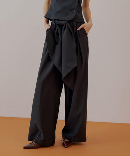 【SALON by Chico】 大蝴蝶結長款休閒褲