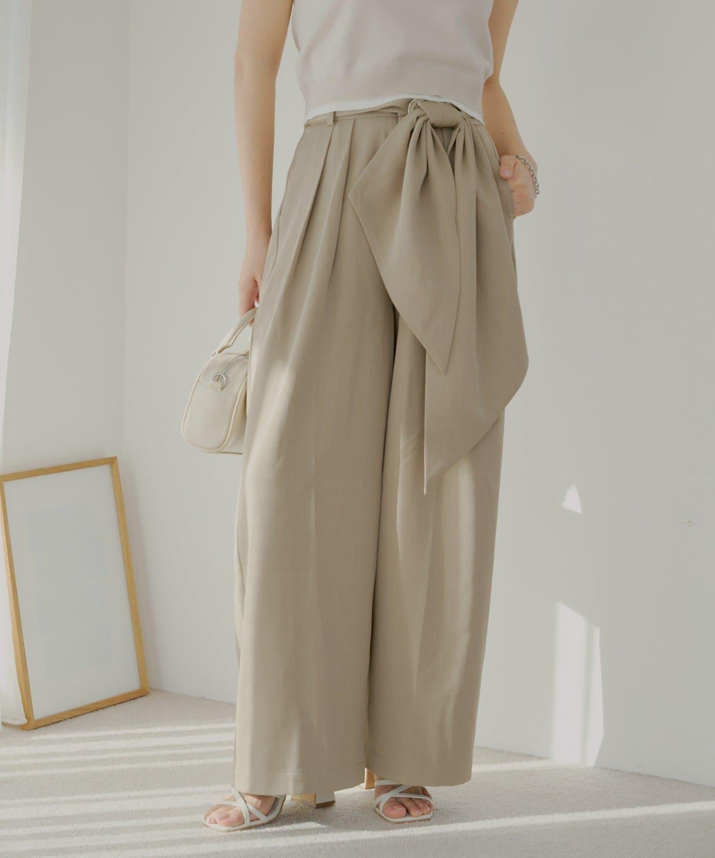 【SALON by Chico】 大蝴蝶結長款休閒褲