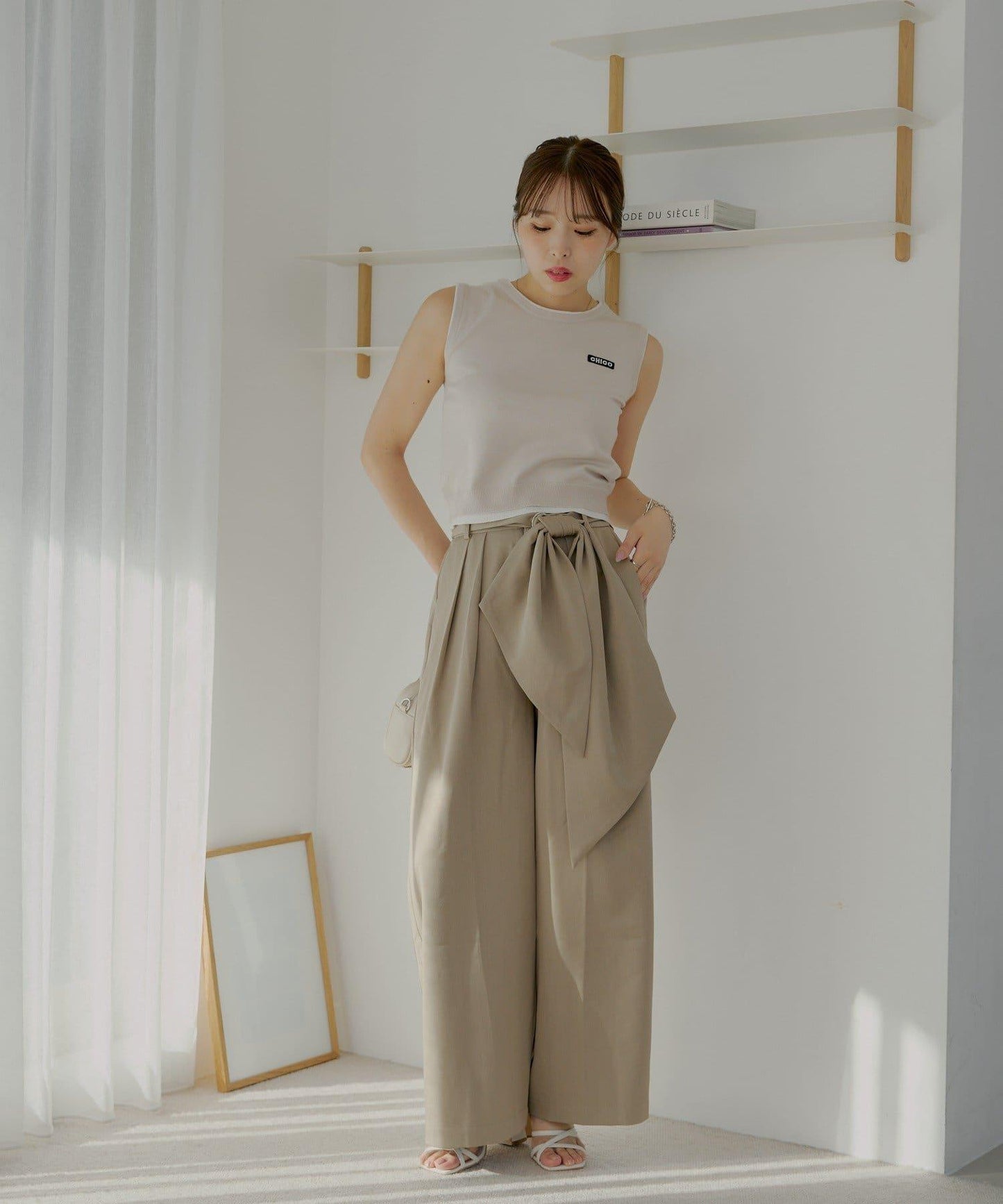 【SALON by Chico】 大蝴蝶結長款休閒褲