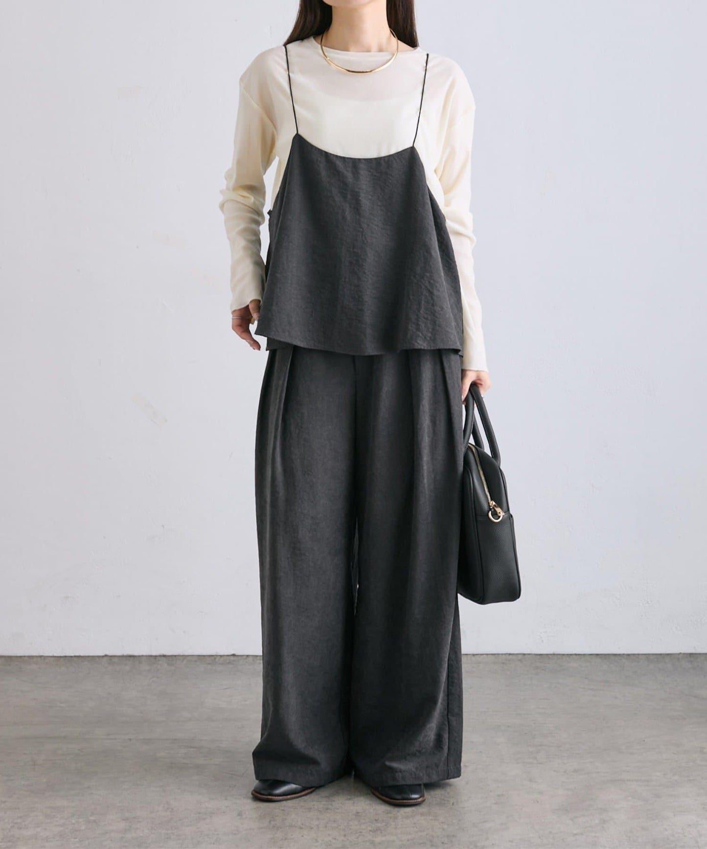 【復刻】尼龍網紗天鵝絨圓領長袖T恤