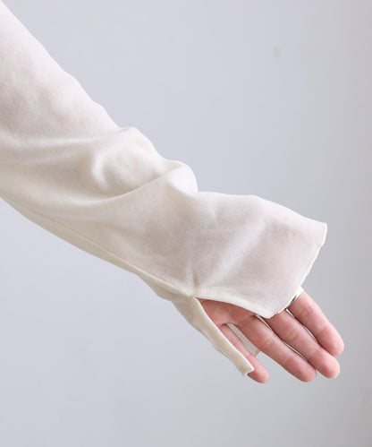 【復刻】尼龍網紗天鵝絨圓領長袖T恤