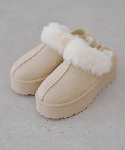 【RMAF】仿麂皮羊羔絨涼拖