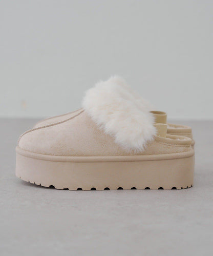 【RMAF】仿麂皮羊羔絨涼拖