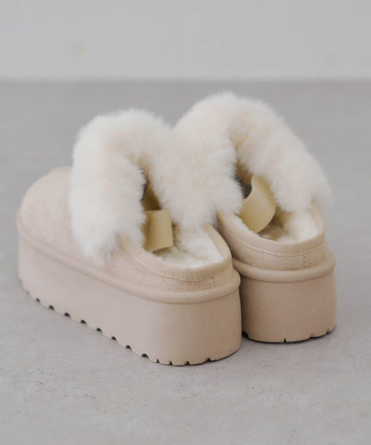 【RMAF】仿麂皮羊羔絨涼拖