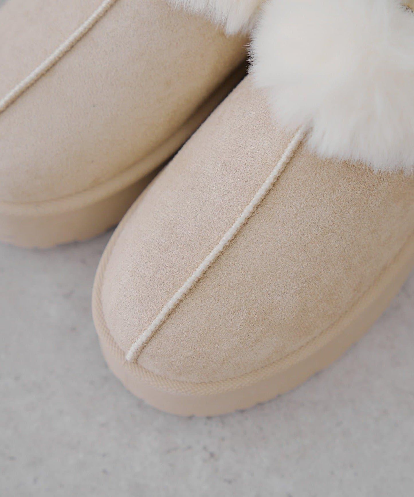 【RMAF】仿麂皮羊羔絨涼拖