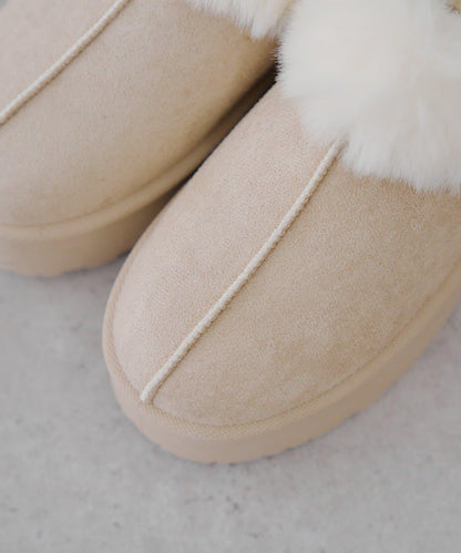 【RMAF】仿麂皮羊羔絨涼拖