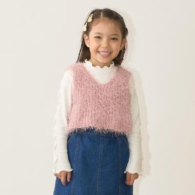 【正反兩穿】亮片羽毛針織背心