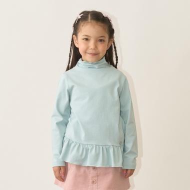 荷葉邊下襬褶皺高領衫