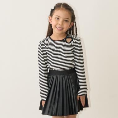 拼色愛心羅紋上衣