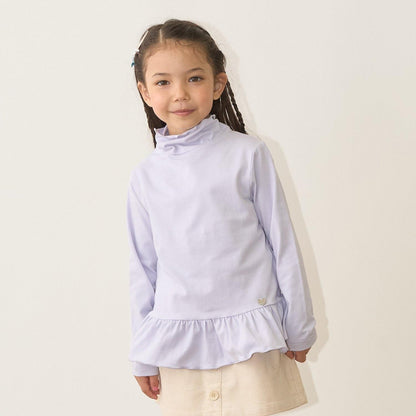 荷葉邊下襬褶皺高領衫