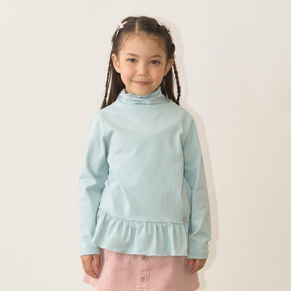 荷葉邊下襬褶皺高領衫