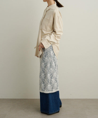 仿麂皮翻領襯衫