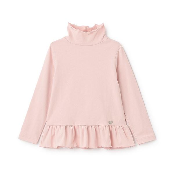 荷葉邊下襬褶皺高領衫