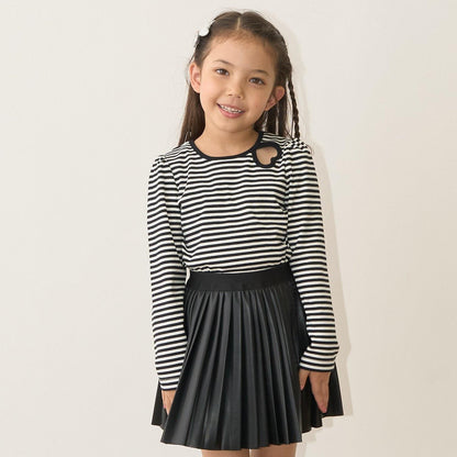 拼色愛心羅紋上衣