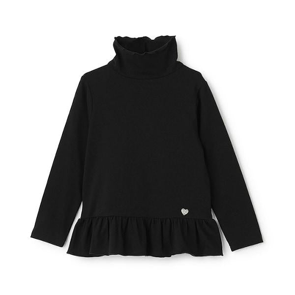 荷葉邊下襬褶皺高領衫