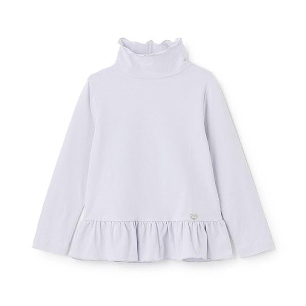 荷葉邊下襬褶皺高領衫