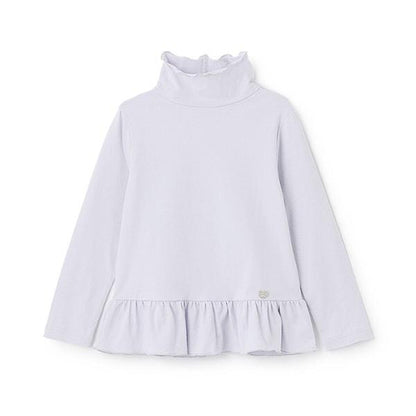 荷葉邊下襬褶皺高領衫