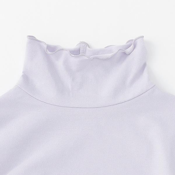 荷葉邊下襬褶皺高領衫